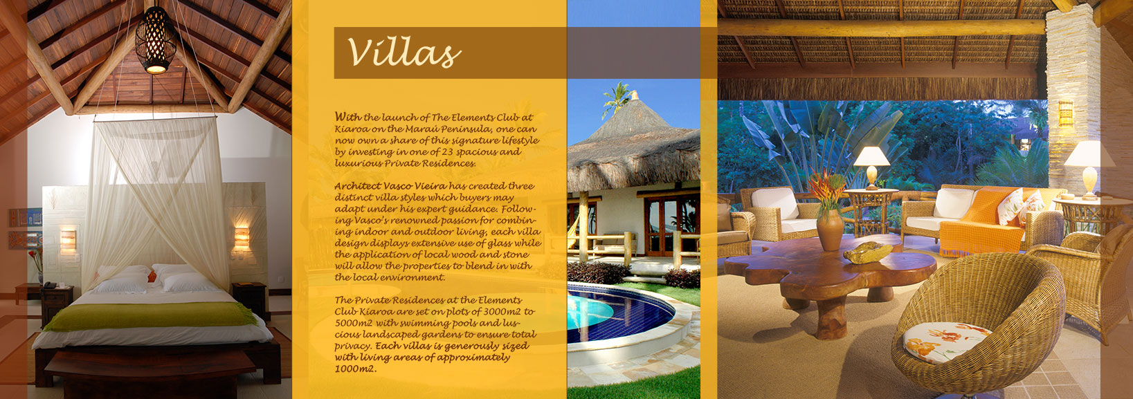 Brochure design submission to a company promoting a luxury holiday location